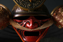 Vintage Japanese Samurai Helmet -Yoshitsune Kabuto- Red Beard Mask Tsushima