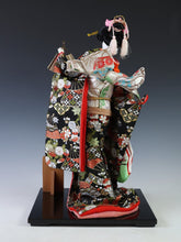 Beautiful Japanese Rare Heian Scroll Kimono and 2 Fans GEISHA Doll