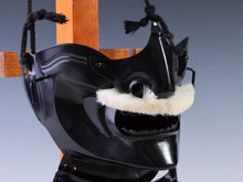 Vintage Japanese Samurai Black Power Menpo -Wearable- Marutake Product Tsushima