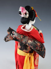 Beautiful Japanese Vintage Geisha Doll -Traditional Red Kimono-
