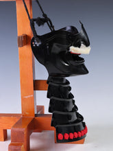 Vintage Japanese Samurai Black Power Menpo -Wearable- Marutake Product Tsushima