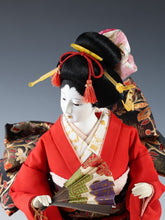 Beautiful Japanese Vintage Geisha Doll -Traditional Red Kimono-