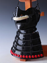 Vintage Japanese Samurai Black Power Menpo -Wearable- Marutake Product Tsushima