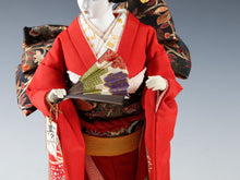 Beautiful Japanese Vintage Geisha Doll -Traditional Red Kimono-