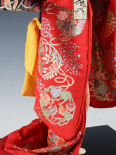 Beautiful Japanese Vintage Geisha Doll -Traditional Red Kimono-