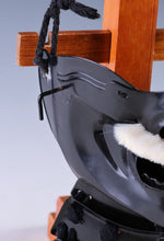 Vintage Japanese Samurai Black Power Menpo -Wearable- Marutake Product Tsushima