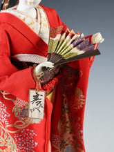 Beautiful Japanese Vintage Geisha Doll -Traditional Red Kimono-