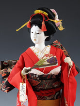 Beautiful Japanese Vintage Geisha Doll -Traditional Red Kimono-