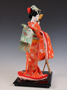 Beautiful Craft Maker Japanese Traditional Fan GEISHA Doll