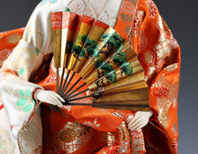 Japanese Vintage Geisha Doll -Traditional Fan- Oyama Doll 扇