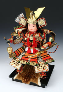 Beautiful Japanese Samurai Doll -The Little General- Bow and Arrows 56cm