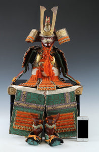 Japanese Beautiful Vintage Samurai Figure Doll -Early Showa Classical Style-