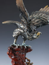 Largest Japanese Iron Hawk -Room Guardian Sculpture- Great Takaoka Product