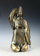 Japanese antique Noh Okina Dancer Brass Figure