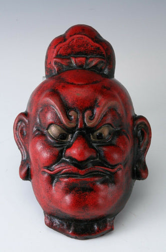 Nice Vintage Japanese Clay Buddhism Mask -Nio- Rare Product