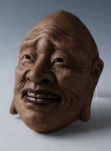 Old Vintage Japanese Ceramic Kagura Noh Mask -The Old Wise Man-