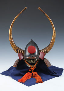 Old Vintage Japanese Samurai Helmet -Kuroda Nagamasa- with a mask Rare 黒田長政