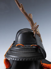 Black Power Japanese Samurai Helmet Middle Size -Shikanosuke Kabuto with a Mask-
