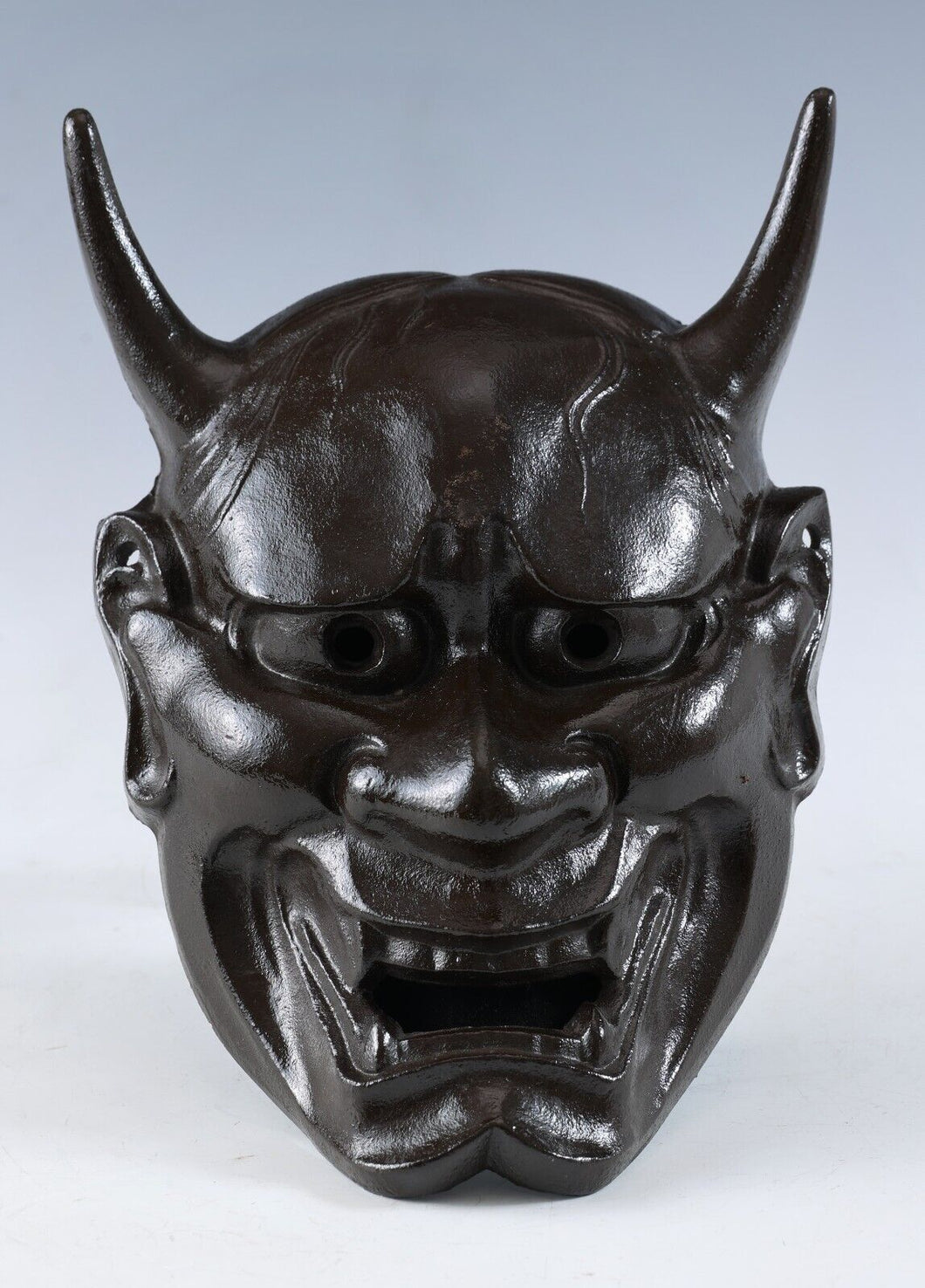 Beautiful Vintage Iron Noh Mask -Jealousy Woman- 般若 Han-nya Kiyomitsu Furumura