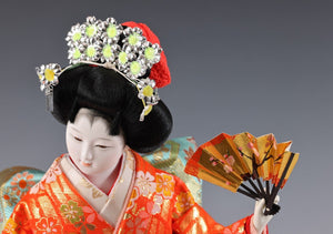 Beautiful Craft Maker Japanese Traditional Fan GEISHA Doll