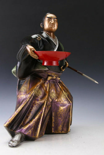 Japanese Old Vintage Samurai Colored Metal Figure -GREAT SAMURAI Mori Tahei-