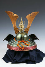 Nice Vintage Japanese Samurai Helmet -Dragon and Hawk Deco Kabuto with a mask-