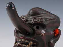 Old Vintage Japanese Paper Clay Noh Mask Plaque -Tengu- Braggart Showa Era