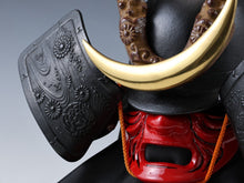 Black Power Japanese Samurai Helmet Middle Size -Shikanosuke Kabuto with a Mask-