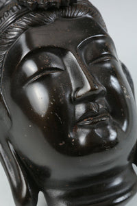 Old Vintage Japanese Buddhism Bronze Mask -Holy Kannon- 観音