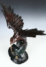 Japanese Bronze Hawk -Room Guardian Sculpture- Great Takaoka Product