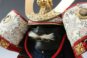 Beautiful Japanese Samurai Helmet -National Treasure Model- Pure Silk Tsushima