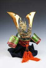 Nice Vintage Japanese Samurai Helmet -Dragon and Hawk Deco Kabuto with a mask-