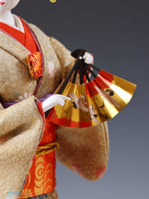 Vintage Classic Style Japanese Traditional Fan Geisha Doll -Oyama Doll- 舞扇