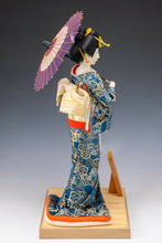 Japanese Vintage Beautiful Geisha Doll -Classic umbrella Style- Rare