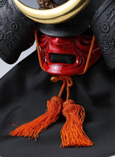 Black Power Japanese Samurai Helmet Middle Size -Shikanosuke Kabuto with a Mask-