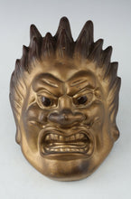 Vintage Iron Buddhism Mask Plaque -Basara- Showa Product Nara Yakushi-Ji