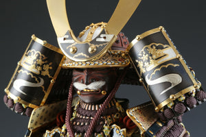 Japanese Beautiful Vintage Samurai Figure Doll Kamakura Pure Bronze Using Style