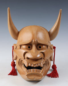 Japanese Vintage Wooden Noh Mask Hannya 般若 -Jealousy Woman-