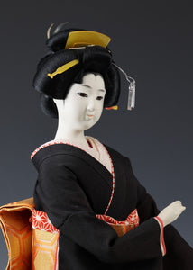 Old Vintage Japanese Geisha Kyoto Doll -Andon Traditional Lantern Deco-