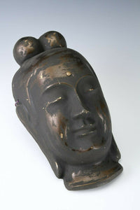 Vintage Beautiful Plaster Buddhism Mask -Miroku- Late Showa Period