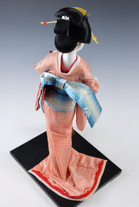 Beautiful Japanese GEISHA Doll -Traditional Fan- Kikusui Doll Product 菊水