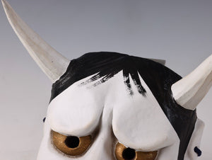 Japanese Beautiful Vintage Noh Mask -Hannya- Ceramic Tsushima