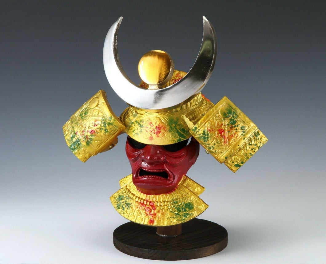 Rare Type Japanese Samurai Helmet -Takeda Shingen Kabuto with a Mask-