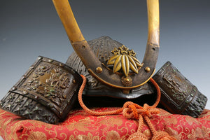 Massive Old Vintage Japanese Bronze Great Samurai Helmet -Yoshitsune Kabuto- 7K