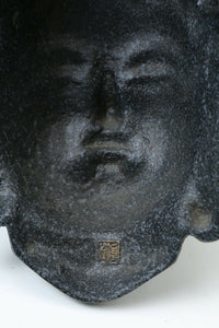 Vintage Beautiful Japanese Buddhism Bronze Mask -Holy Kannon- 観音