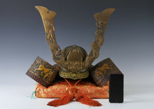 Largest Massive Old Vintage Japanese Samurai Helmet -Rising Dragon and Tiger-