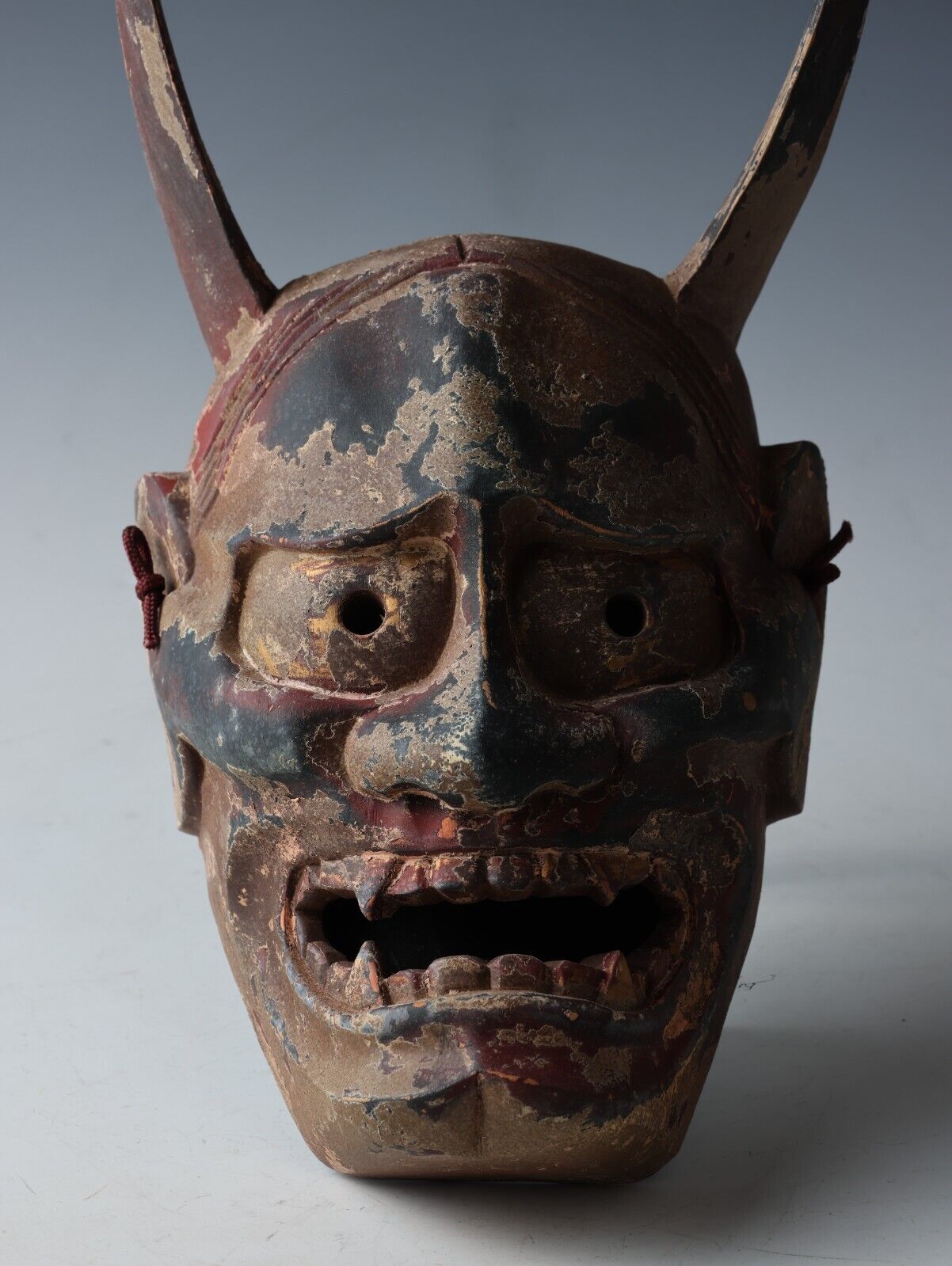 彫刻・オブジェ Wooden Noh Mask Y3600 NOH MASK Ikkaku Sennin wood carving signed Japan