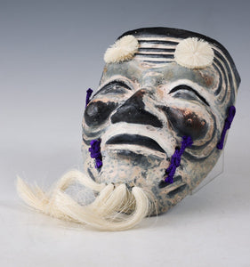 Old Vintage Japanese Paper Clay NOH MASK -Okina- 翁面