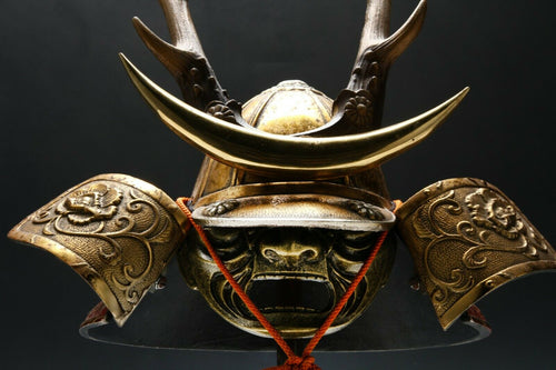 Japanese Vintage Samurai Helmet  shikanosuke kabuto with a mask