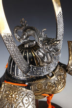 Japanese Stunning Silver Samurai Helmet -Genji Dragon Kabuto- Tsushima